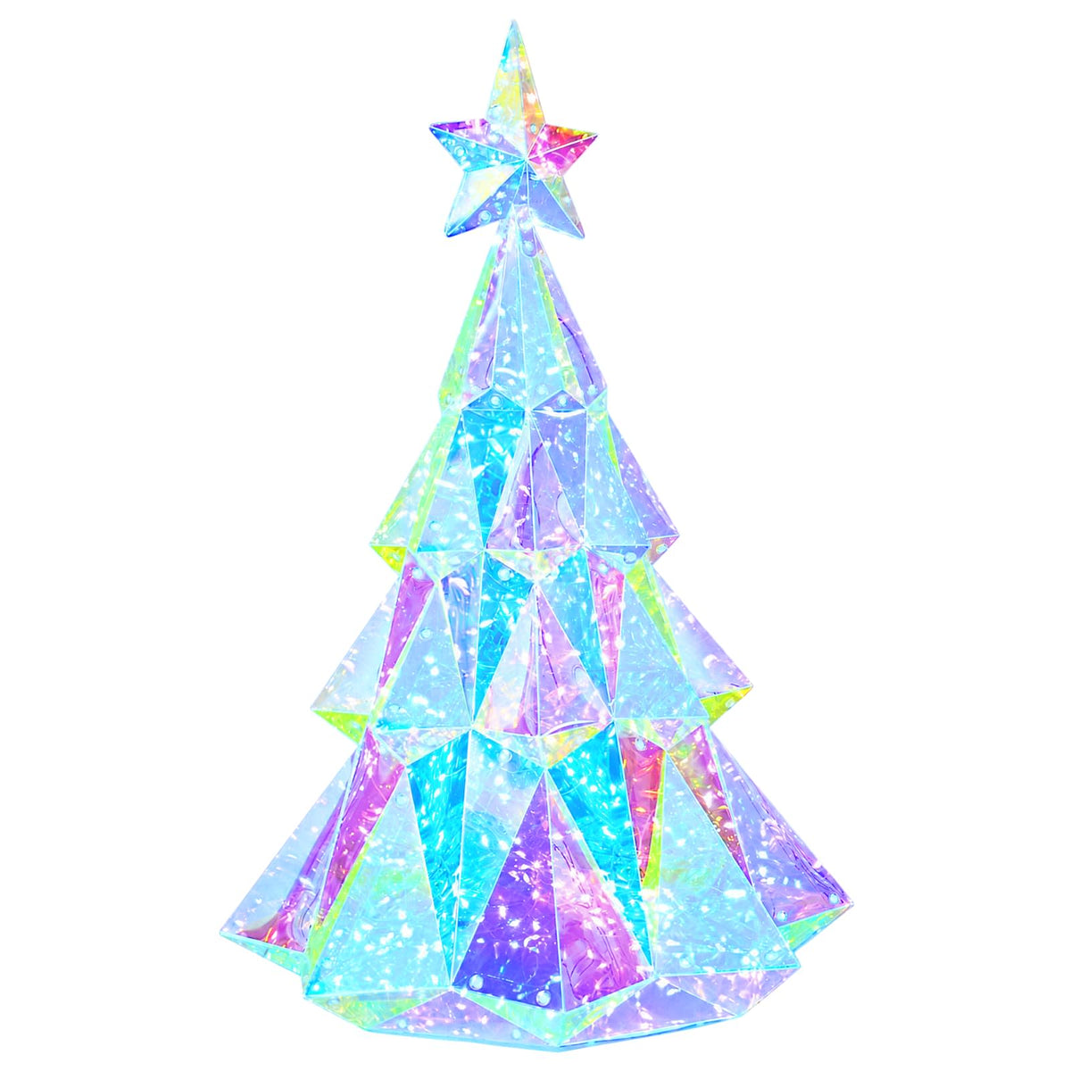 Prismatic Iridescent LED Christmas Tree Multicolour