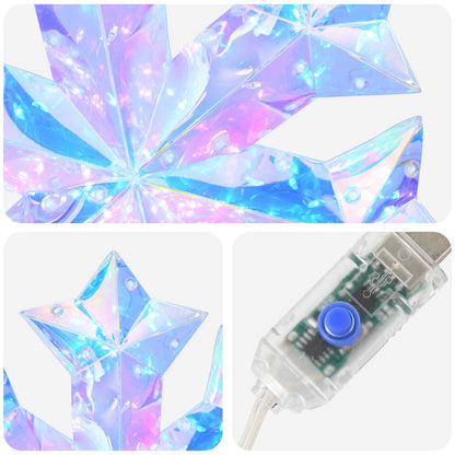 Prismatic Iridescent LED Snowflake Multicolour Ø 26 x 25 cm