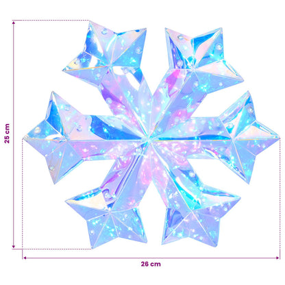 Prismatic Iridescent LED Snowflake Multicolour Ø 26 x 25 cm