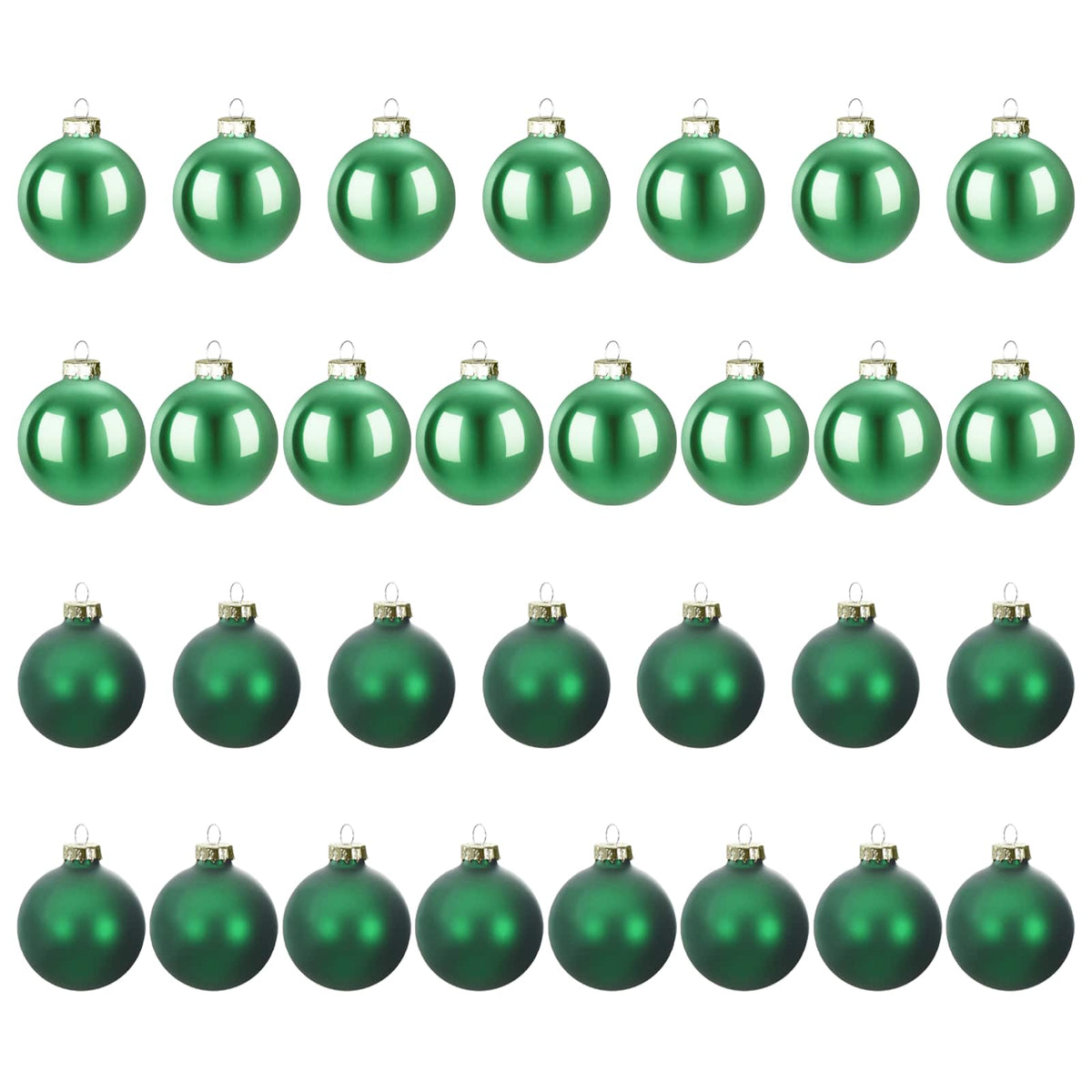 Christmas Ball Set 30 pcs Green 6 cm Polystyrene