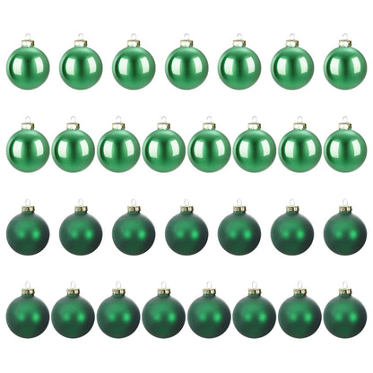 Christmas Ball Set 30 pcs Green 6 cm Polystyrene