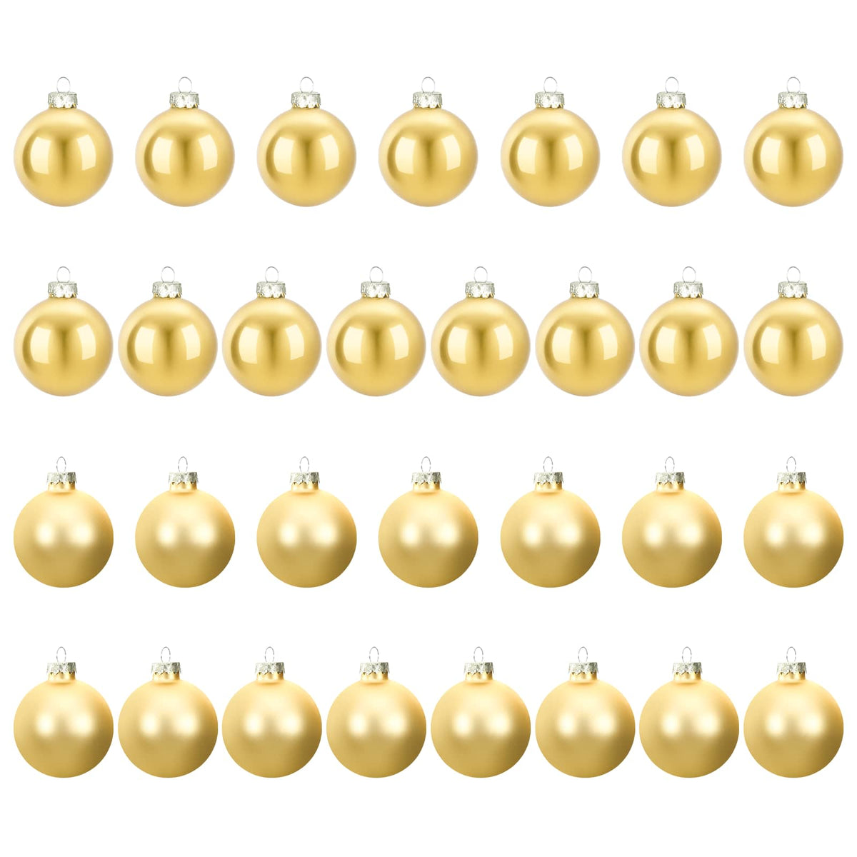 Christmas Ball Set 30 pcs Gold 6 cm Polystyrene