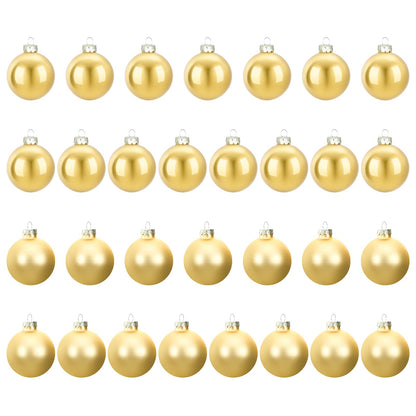 Christmas Ball Set 30 pcs Gold 6 cm Polystyrene