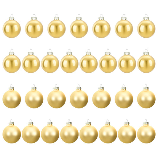 Christmas Ball Set 30 pcs Gold 6 cm Polystyrene
