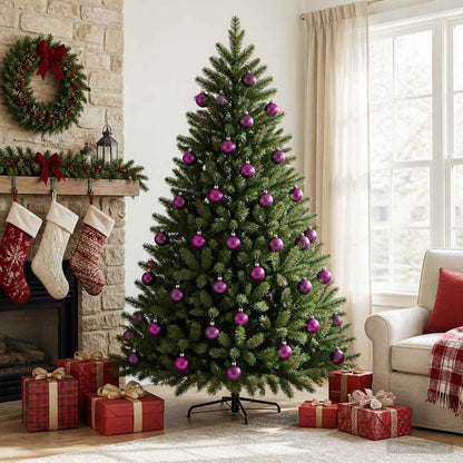 Christmas Ball Set 30 pcs Lilac 6 cm Polystyrene