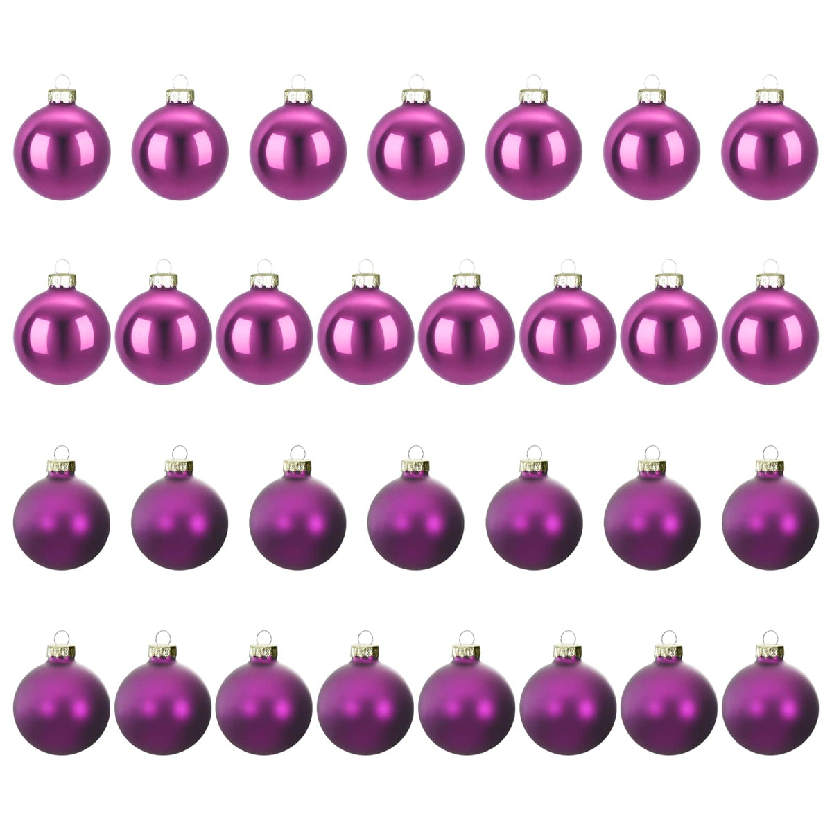 Christmas Ball Set 30 pcs Lilac 6 cm Polystyrene
