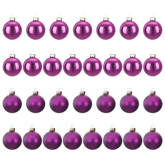 Christmas Ball Set 30 pcs Lilac 6 cm Polystyrene