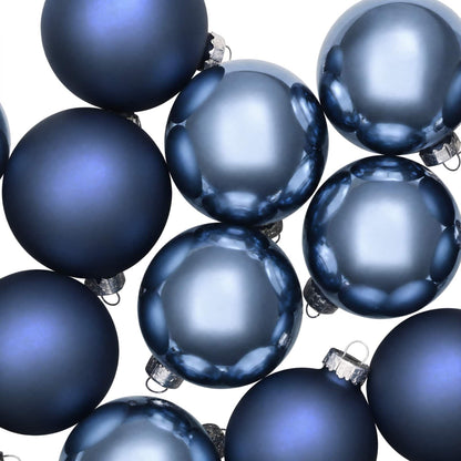 Christmas Ball Set 30 pcs Blue 6 cm Polystyrene