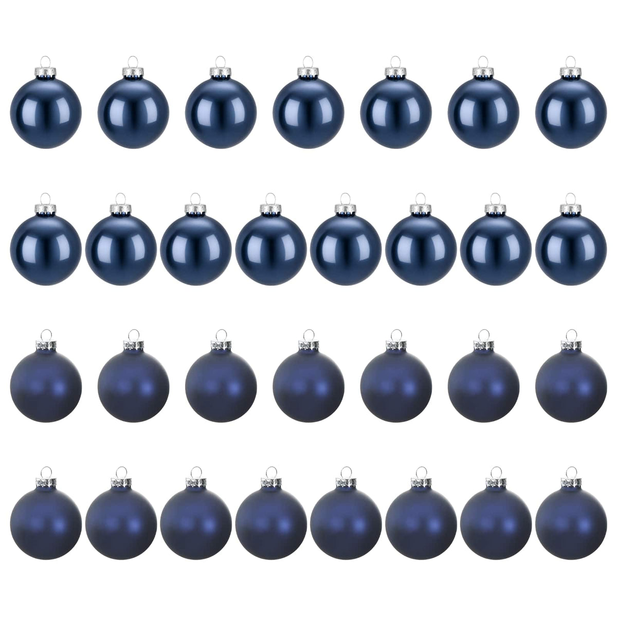 Christmas Ball Set 30 pcs Blue 6 cm Polystyrene