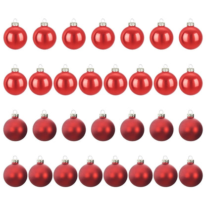 Christmas Ball Set 30 pcs Red 6 cm Polystyrene