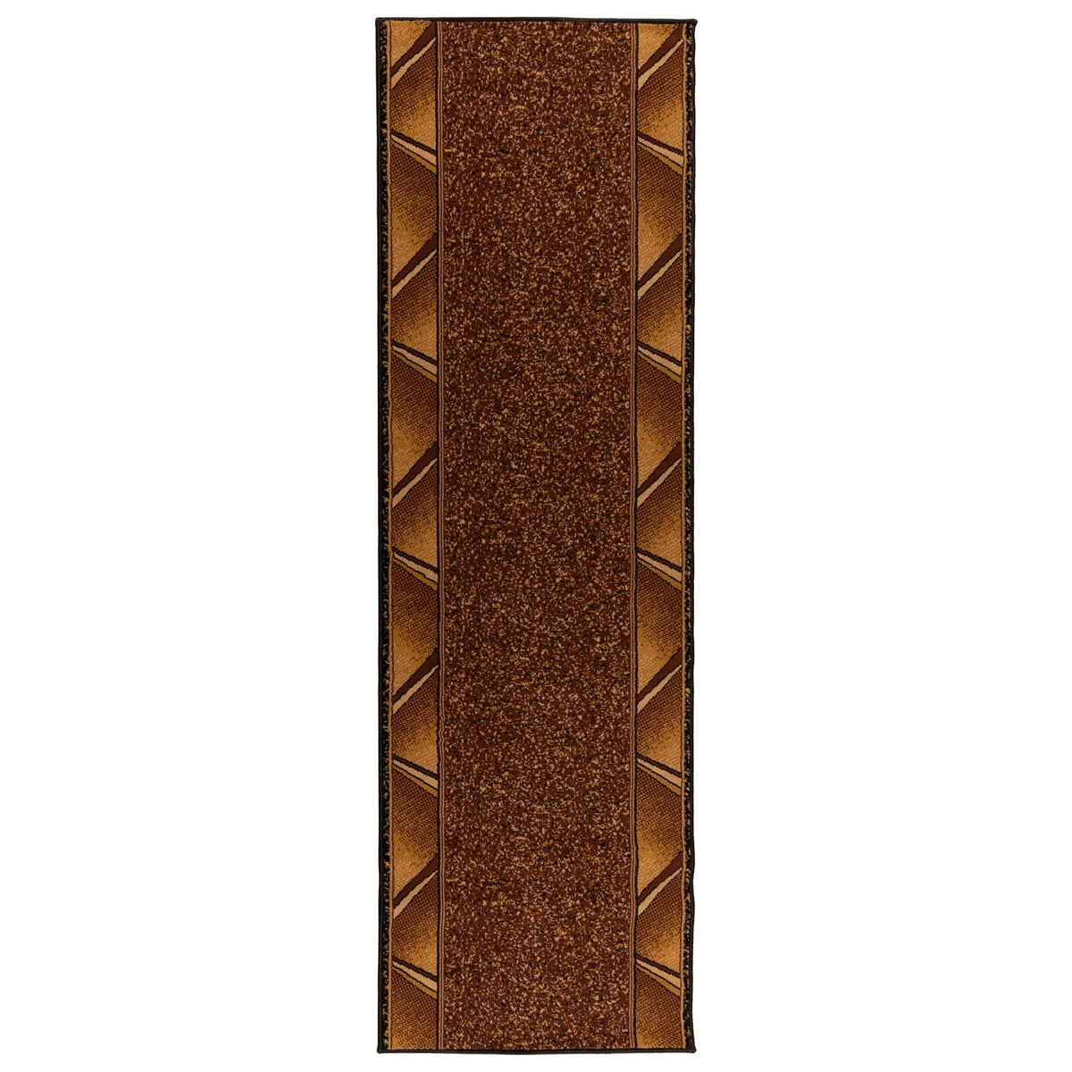 Runner Rug FLORNES Woven Brown Zigzag 80 x 300 cm PP 7 mm