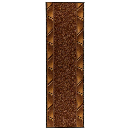 Runner Rug FLORNES Woven Brown Zigzag 80 x 300 cm PP 7 mm