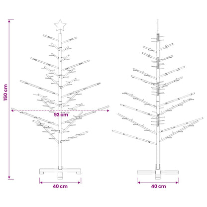 Wooden Christmas Tree 150 cm Bamboo and Solid Pine Wood