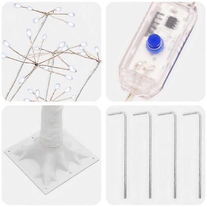 Starburst Christmas Tree White 17 x 17 x 150 cm Plastic
