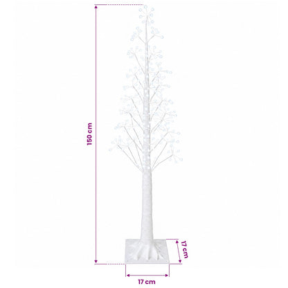 Starburst Christmas Tree White 17 x 17 x 150 cm Plastic
