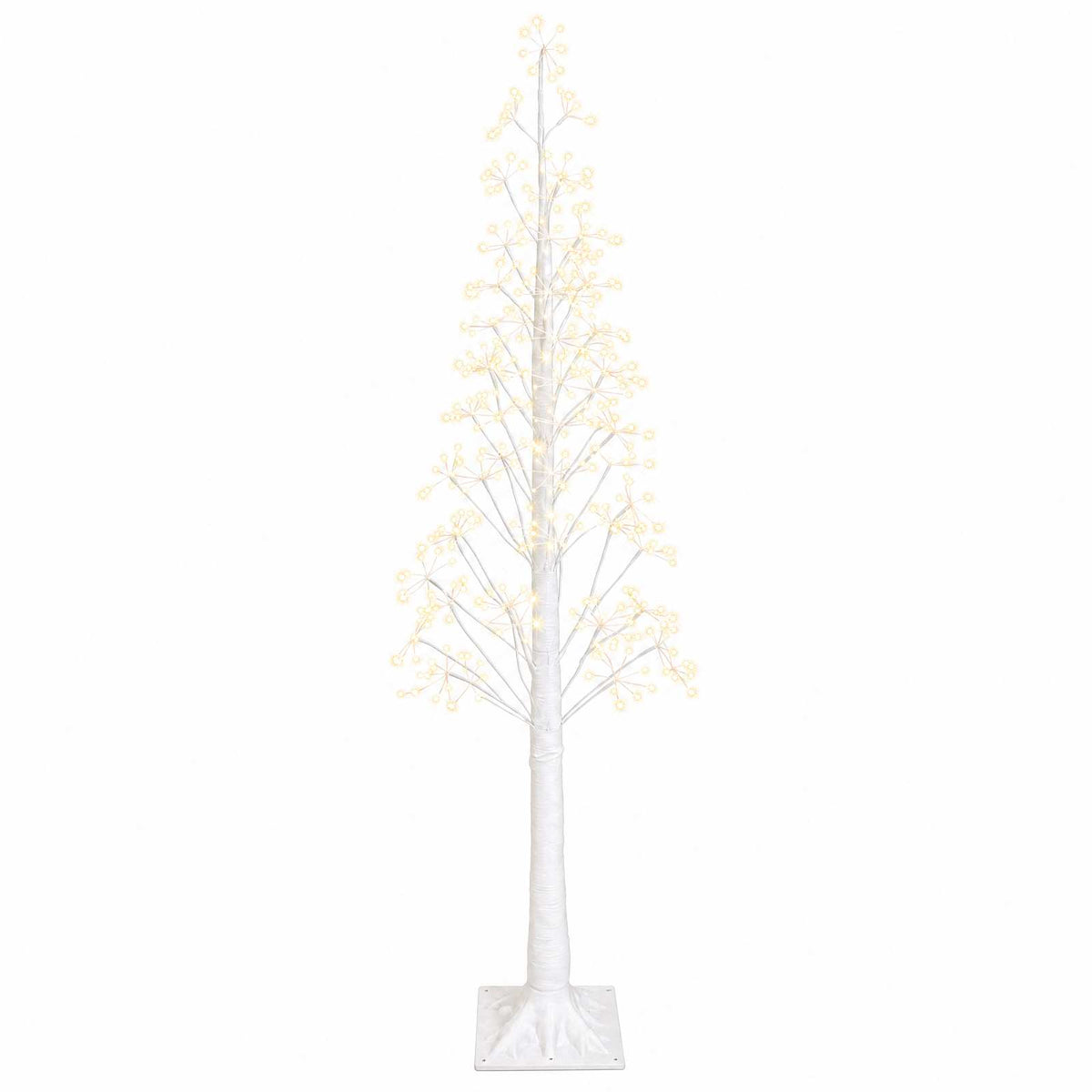 Starburst Christmas Tree White 180 cm Plastic 432 LEDs