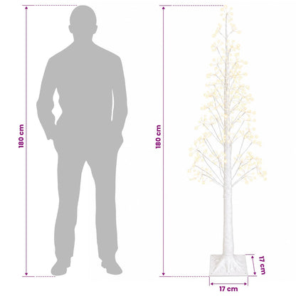 Starburst Christmas Tree White 180 cm Plastic 432 LEDs