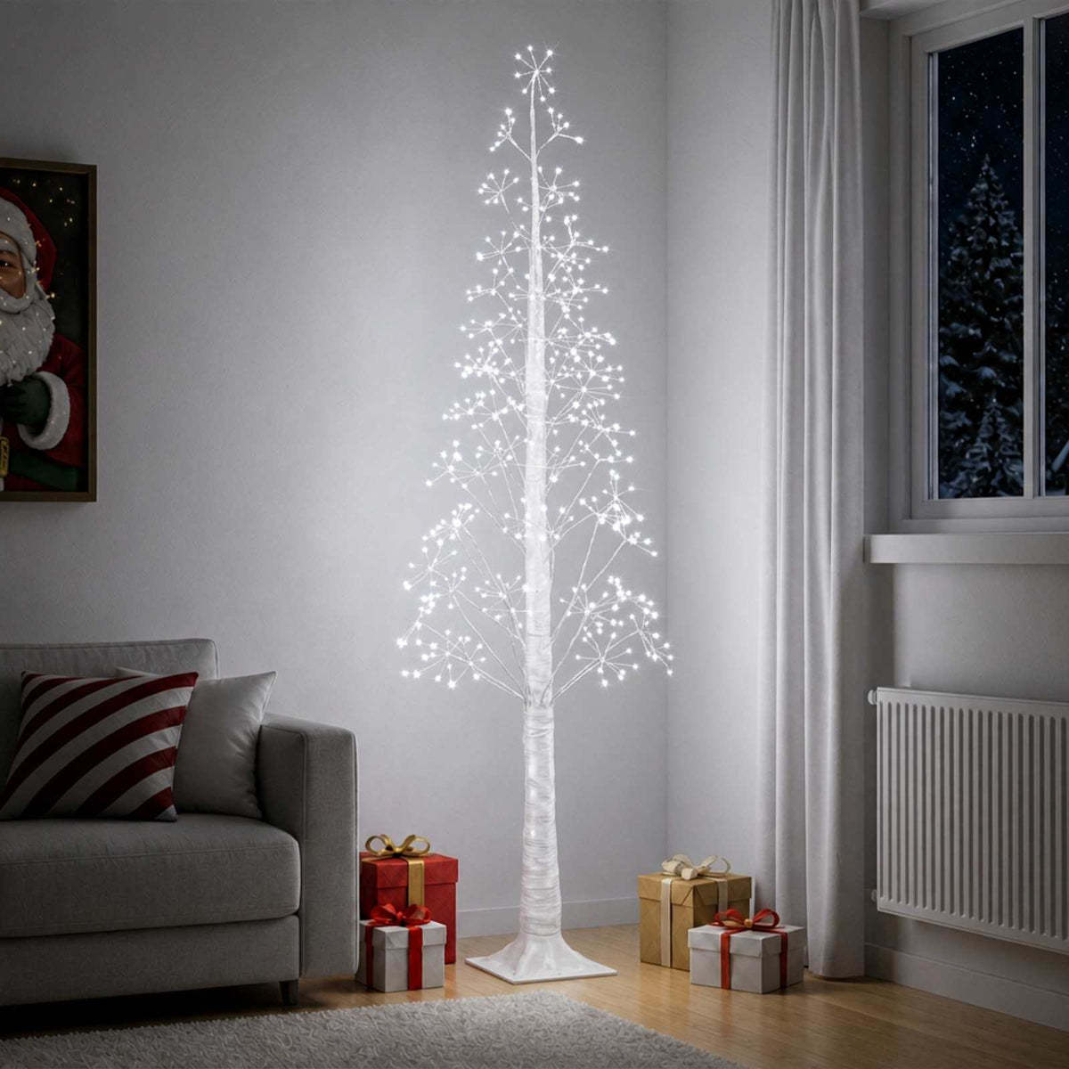 Starburst Christmas Tree White 17 x 17 x 180 cm Plastic