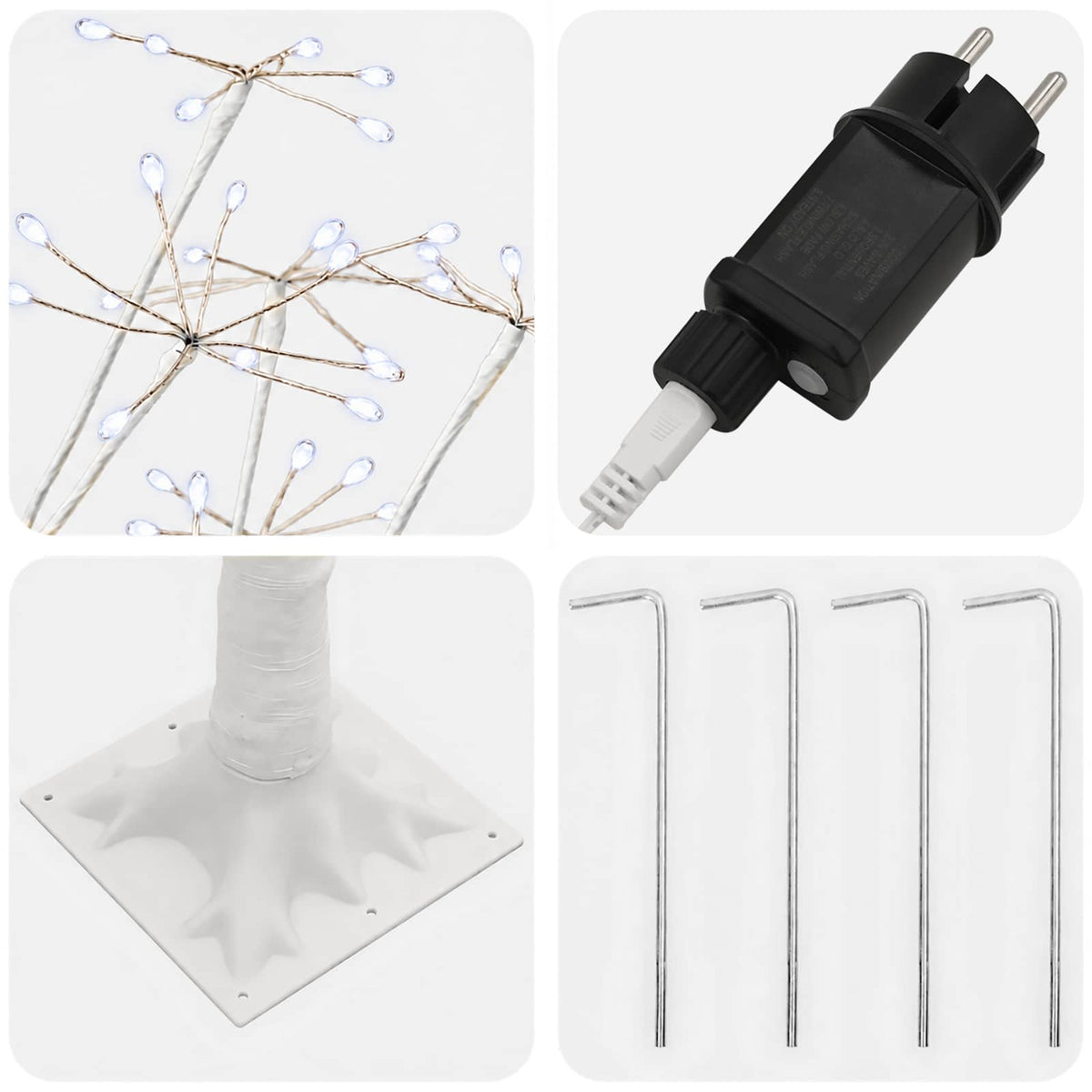 Starburst Christmas Tree White 17 x 17 x 180 cm Plastic