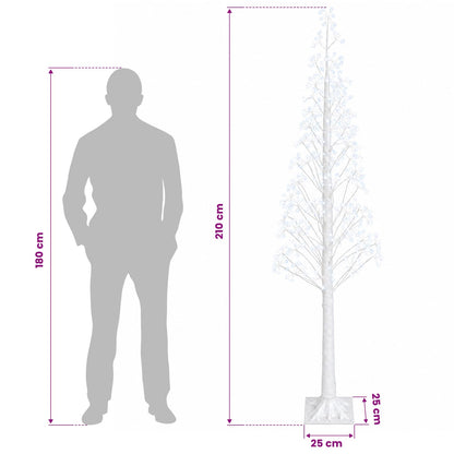 Starburst Christmas Tree White 25 x 25 x 210 cm Plastic