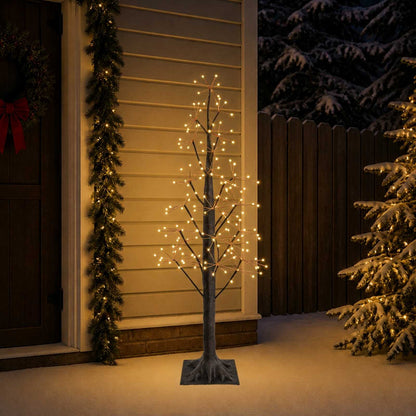 Starburst Christmas Tree Brown 150 cm Plastic 304 LEDs