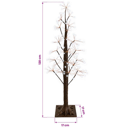Starburst Christmas Tree Brown 120 cm Plastic 240 LEDs