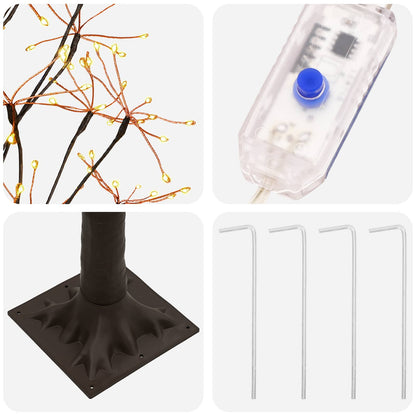 Starburst Christmas Tree Brown 150 cm Plastic 304 LEDs