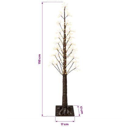 Starburst Christmas Tree Brown 150 cm Plastic 304 LEDs