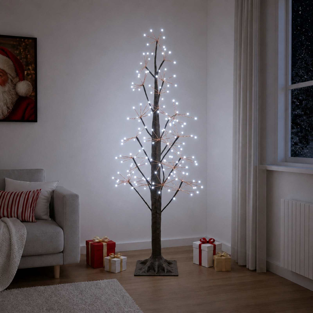 Starburst Christmas Tree Brown 17 x 17 x 150 cm Plastic