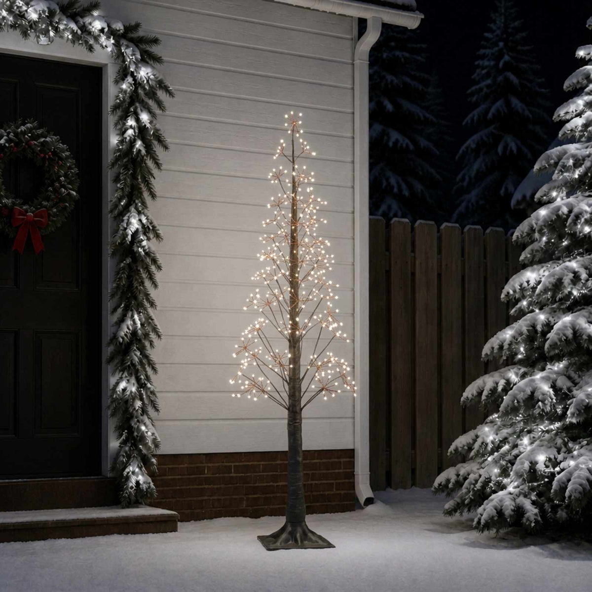 Starburst Christmas Tree Brown 17 x 17 x 180 cm Plastic