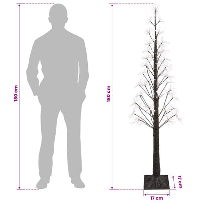 Starburst Christmas Tree Brown 17 x 17 x 180 cm Plastic