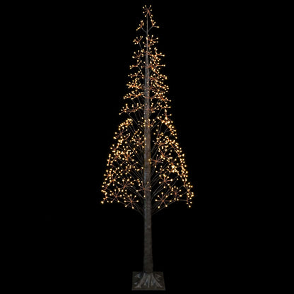 Starburst Christmas Tree Brown 240 cm Plastic 688 LEDs