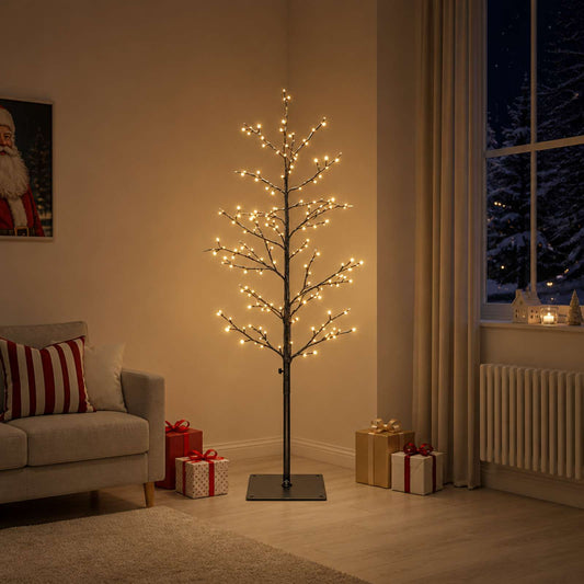 Micro Birch Christmas Tree Black 18 x 18 x 120 cm Steel