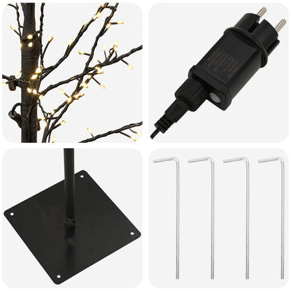 Micro Birch Christmas Tree Black 18 x 18 x 120 cm Steel