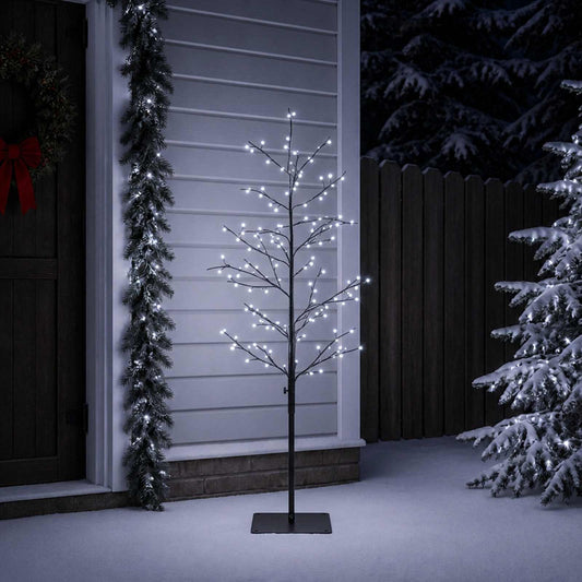 Micro Birch Christmas Tree Black 120 cm Steel 279 LEDs