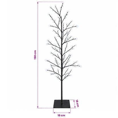 Micro Birch Christmas Tree Black 18 x 18 x 150 cm Steel