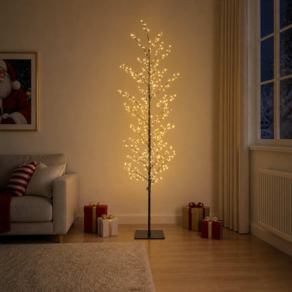 Micro Birch Christmas Tree Black 20 x 20 x 180 cm Steel