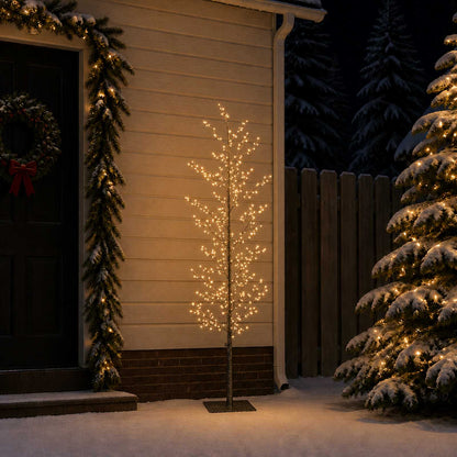 Micro Birch Christmas Tree Black 20 x 20 x 180 cm Steel
