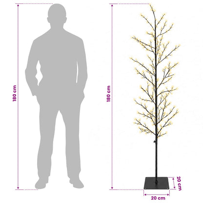 Micro Birch Christmas Tree Black 20 x 20 x 180 cm Steel