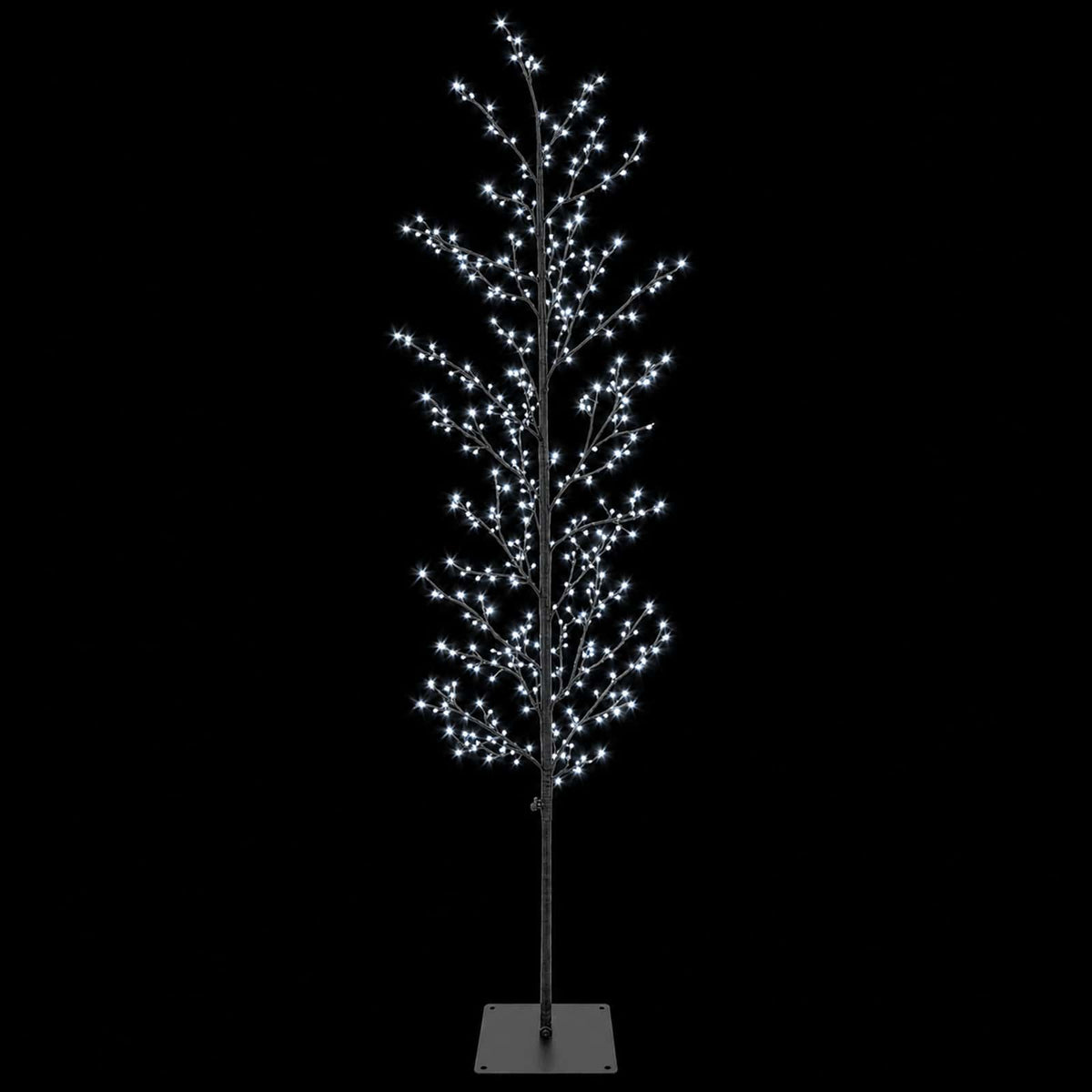 Micro Birch Christmas Tree Black 180 cm Steel 459 LEDs