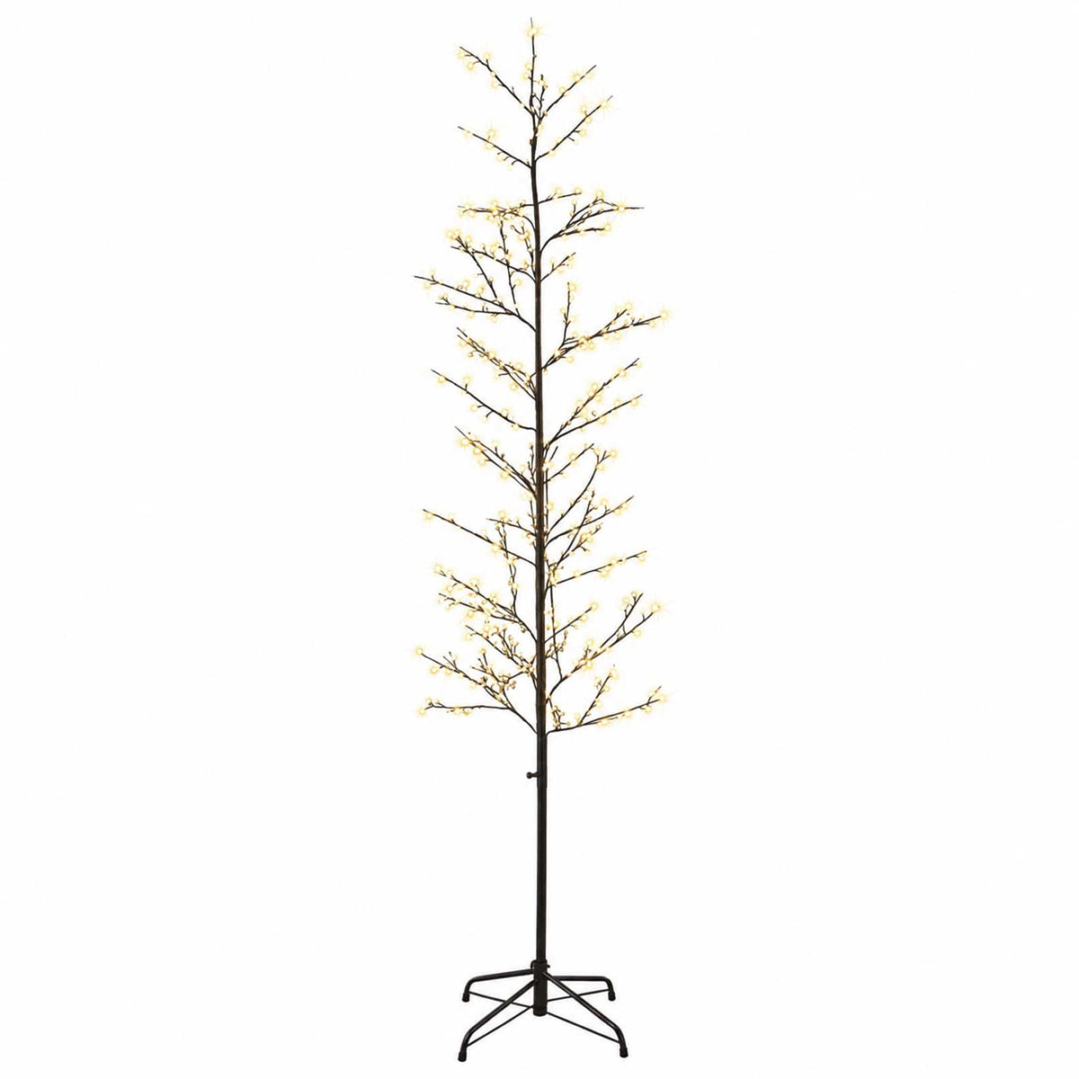 Micro Birch Christmas Tree Black 47 x 210 cm Steel 567 LEDs