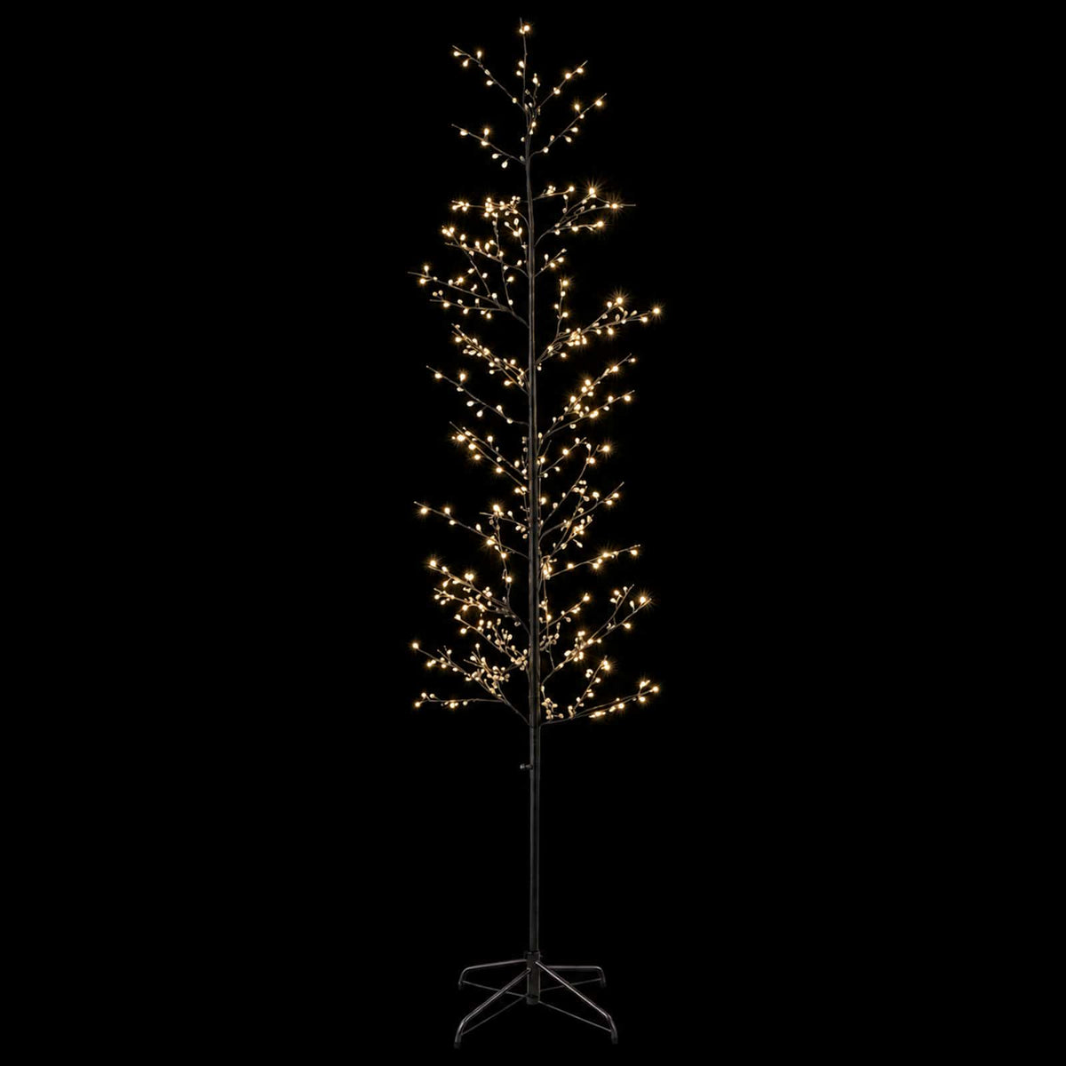 Micro Birch Christmas Tree Black 47 x 210 cm Steel 567 LEDs