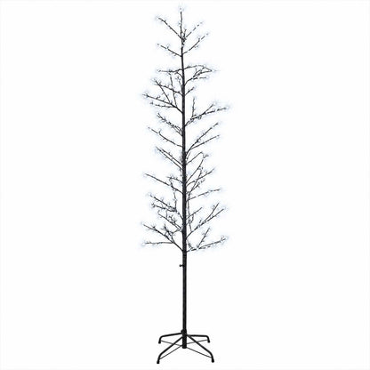 Micro Birch Christmas Tree Black 47 x 210 cm Steel 567 LEDs
