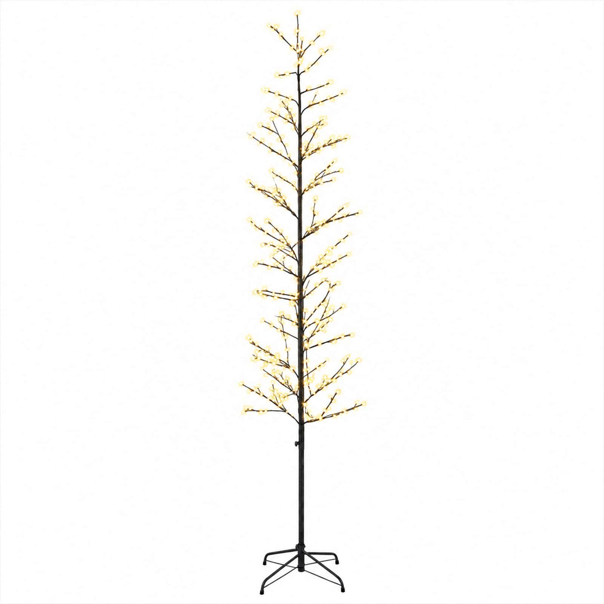 Micro Birch Christmas Tree Black 240 cm Steel 675 LEDs