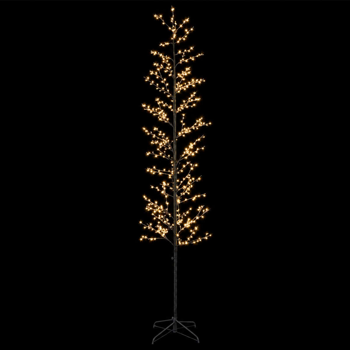 Micro Birch Christmas Tree Black 240 cm Steel 675 LEDs