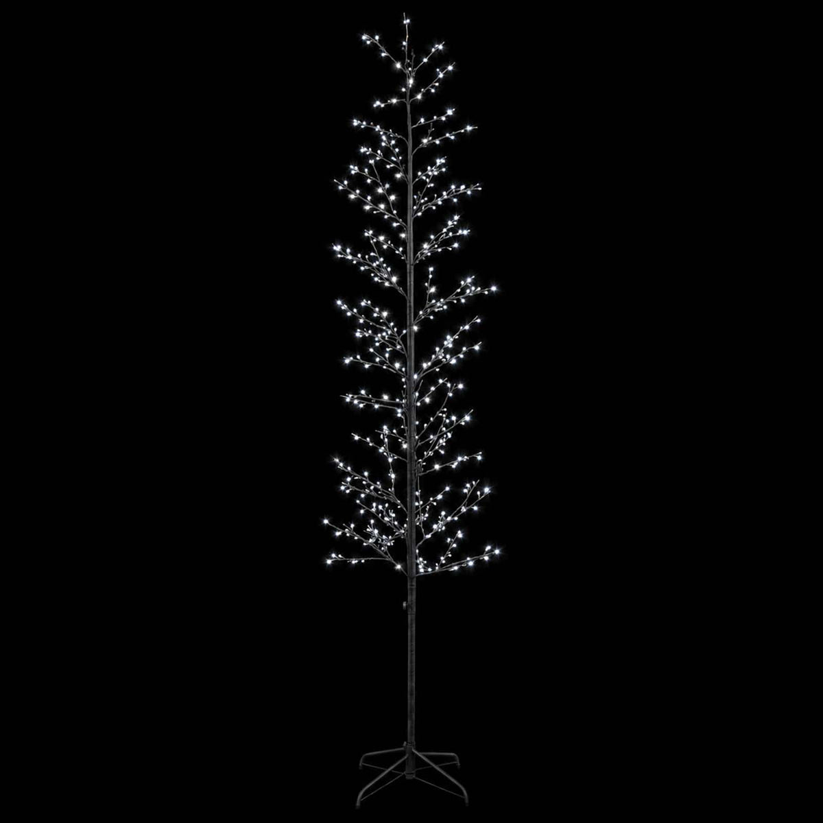Micro Birch Christmas Tree Black 47 x 240 cm Steel 675 LEDs
