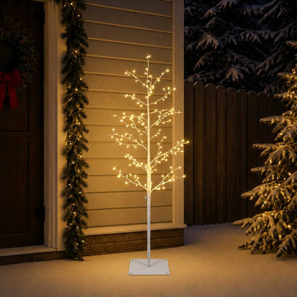 Micro Birch Christmas Tree White 150 cm Steel 360 LEDs