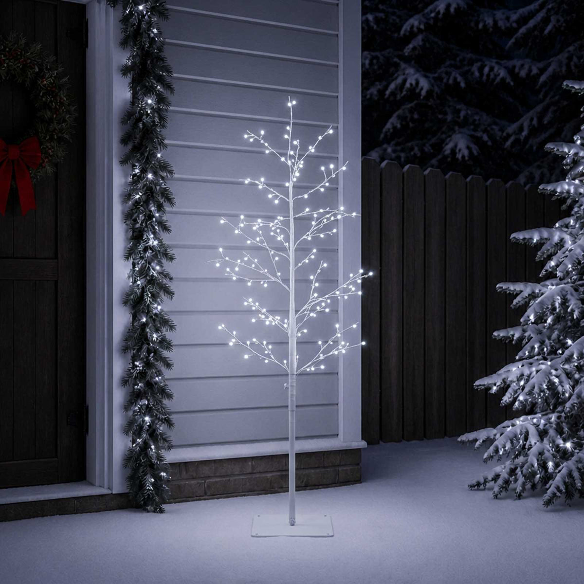Micro Birch Christmas Tree White 120 cm Steel 279 LEDs