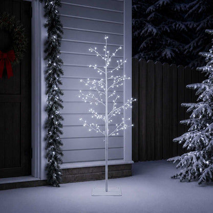 Micro Birch Christmas Tree White 120 cm Steel 279 LEDs