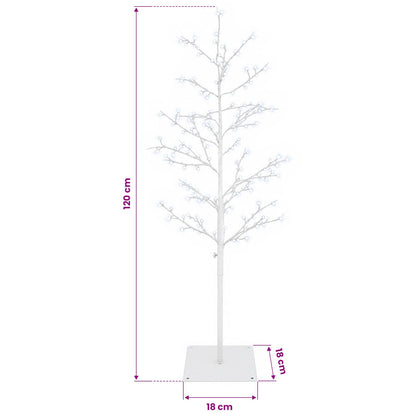 Micro Birch Christmas Tree White 120 cm Steel 279 LEDs
